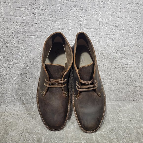 Clarks Bushacre 2 Beeswax Men's Size US 9.5 M Brown Leather lace Up Chukka Boots - Picture 8 of 11